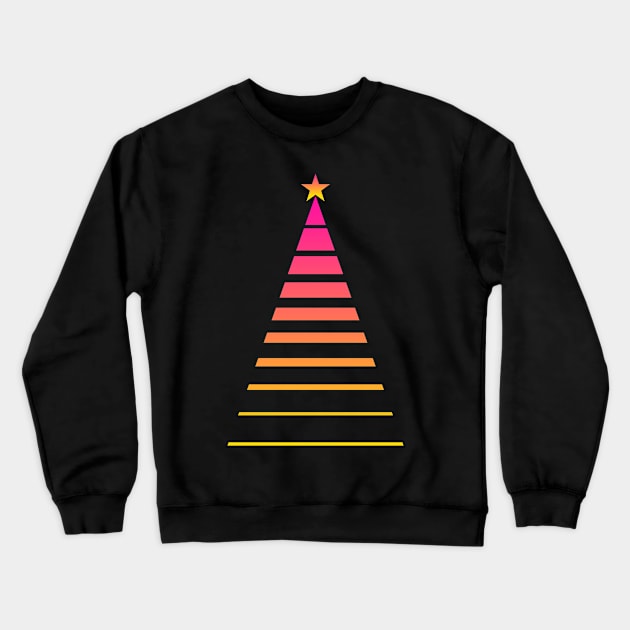 Merry Christmas tree 80s Edit Crewneck Sweatshirt by All About Nerds